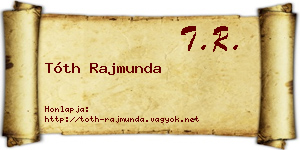 Tóth Rajmunda névjegykártya