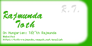 rajmunda toth business card